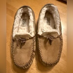 UGG Chestnut/Tan Suede Women's Moccasin Slippers